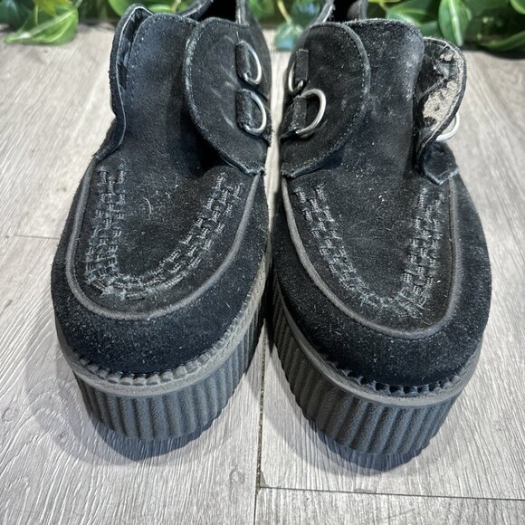 TUK VIVA MONDO CREEPER DOUBLE SOLE BLK SUEDE V7757 Women 9 - Picture 4 of 11